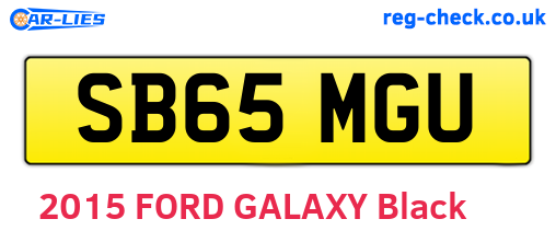 SB65MGU are the vehicle registration plates.