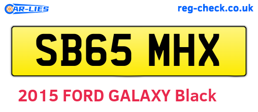 SB65MHX are the vehicle registration plates.