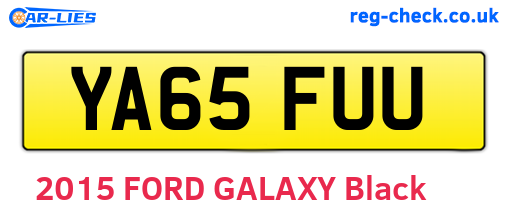 YA65FUU are the vehicle registration plates.