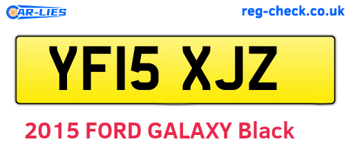 YF15XJZ are the vehicle registration plates.