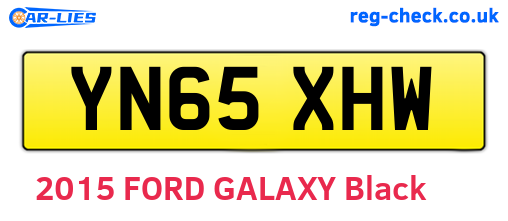 YN65XHW are the vehicle registration plates.