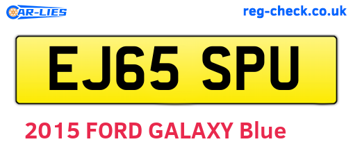 EJ65SPU are the vehicle registration plates.