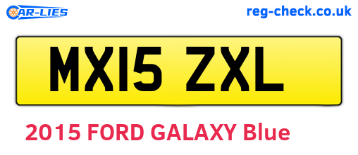 MX15ZXL are the vehicle registration plates.
