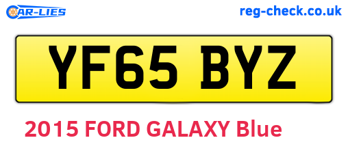 YF65BYZ are the vehicle registration plates.