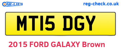 MT15DGY are the vehicle registration plates.