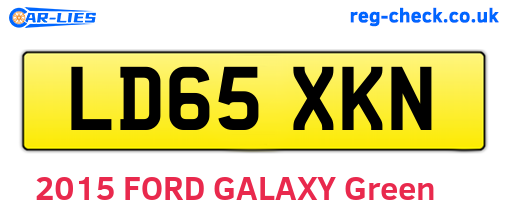 LD65XKN are the vehicle registration plates.