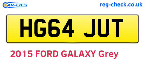 HG64JUT are the vehicle registration plates.