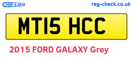 MT15HCC are the vehicle registration plates.