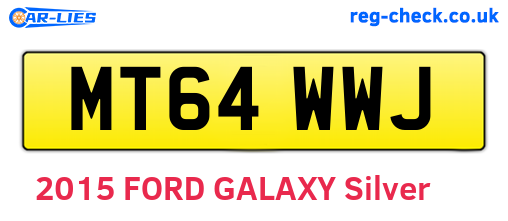 MT64WWJ are the vehicle registration plates.