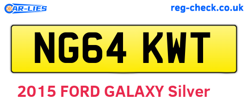 NG64KWT are the vehicle registration plates.