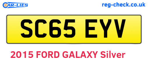 SC65EYV are the vehicle registration plates.
