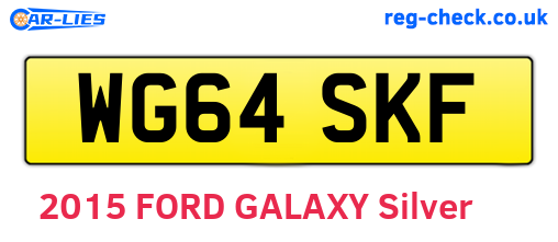 WG64SKF are the vehicle registration plates.