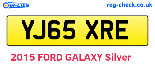 YJ65XRE are the vehicle registration plates.