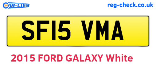 SF15VMA are the vehicle registration plates.
