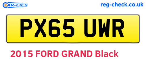 PX65UWR are the vehicle registration plates.