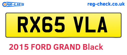 RX65VLA are the vehicle registration plates.