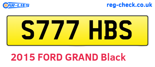 S777HBS are the vehicle registration plates.
