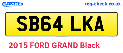 SB64LKA are the vehicle registration plates.