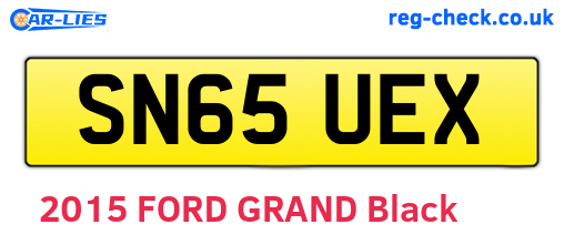 SN65UEX are the vehicle registration plates.