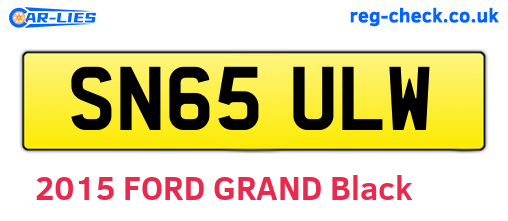 SN65ULW are the vehicle registration plates.