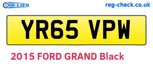 YR65VPW are the vehicle registration plates.