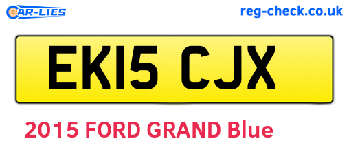 EK15CJX are the vehicle registration plates.