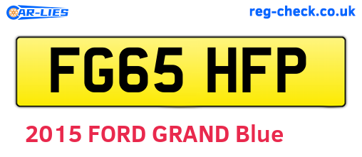 FG65HFP are the vehicle registration plates.