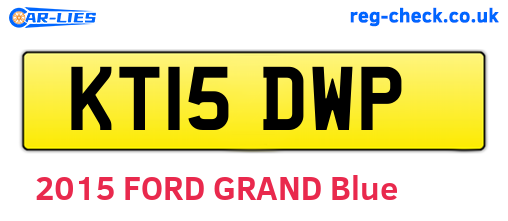 KT15DWP are the vehicle registration plates.