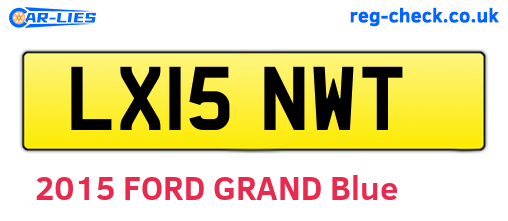 LX15NWT are the vehicle registration plates.