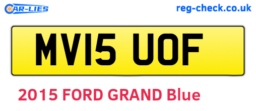 MV15UOF are the vehicle registration plates.