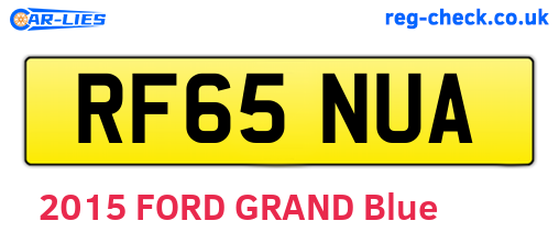 RF65NUA are the vehicle registration plates.