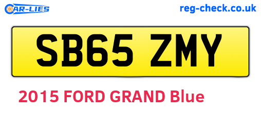 SB65ZMY are the vehicle registration plates.