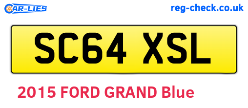 SC64XSL are the vehicle registration plates.