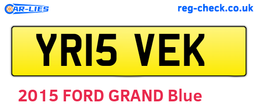 YR15VEK are the vehicle registration plates.