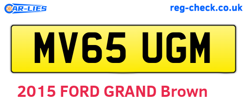 MV65UGM are the vehicle registration plates.