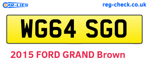 WG64SGO are the vehicle registration plates.