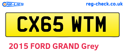 CX65WTM are the vehicle registration plates.
