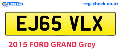 EJ65VLX are the vehicle registration plates.