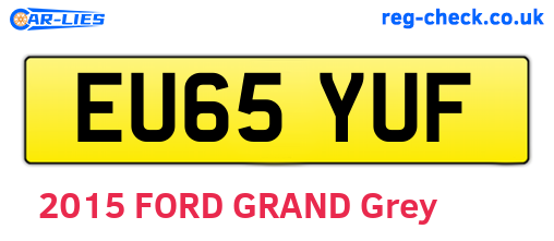 EU65YUF are the vehicle registration plates.