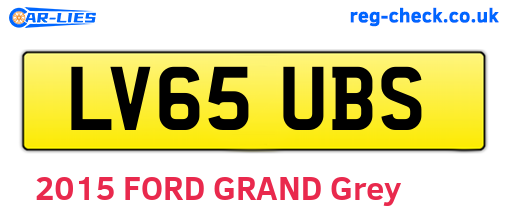 LV65UBS are the vehicle registration plates.