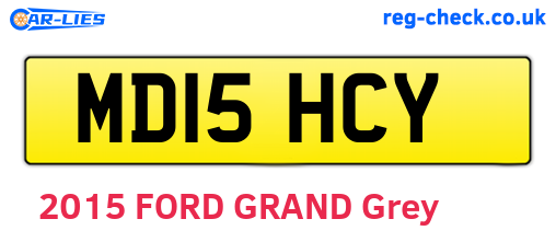 MD15HCY are the vehicle registration plates.