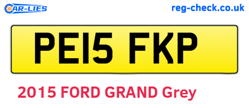 PE15FKP are the vehicle registration plates.