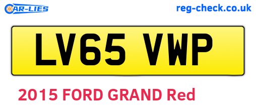 LV65VWP are the vehicle registration plates.