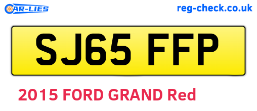 SJ65FFP are the vehicle registration plates.