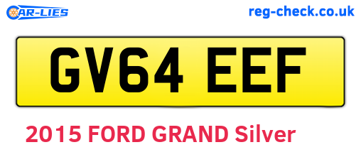 GV64EEF are the vehicle registration plates.