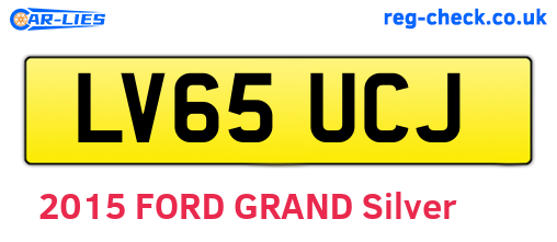 LV65UCJ are the vehicle registration plates.