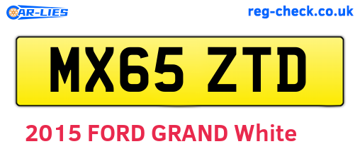 MX65ZTD are the vehicle registration plates.