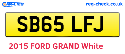SB65LFJ are the vehicle registration plates.