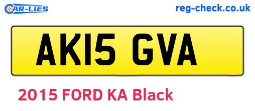 AK15GVA are the vehicle registration plates.