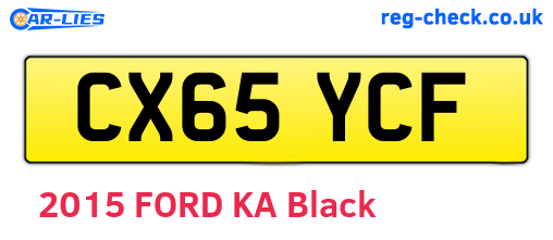 CX65YCF are the vehicle registration plates.